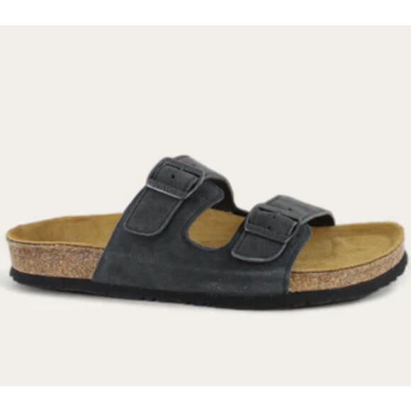 Naot Santa Barbara Men's Black Nubuck Slide Sandals, Size 6 / 38 – Adjustable - Picture 1 of 7